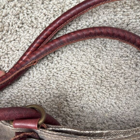 Mona B. Two In One Canvas Tote Shoulder Backpack Bag with Vegan Leather Trim - Picture 8 of 9